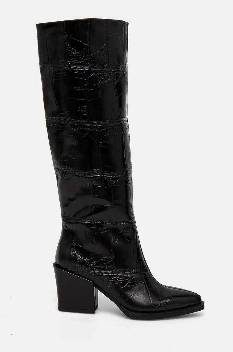 stivali in pelle donna colore nero miniatura 3