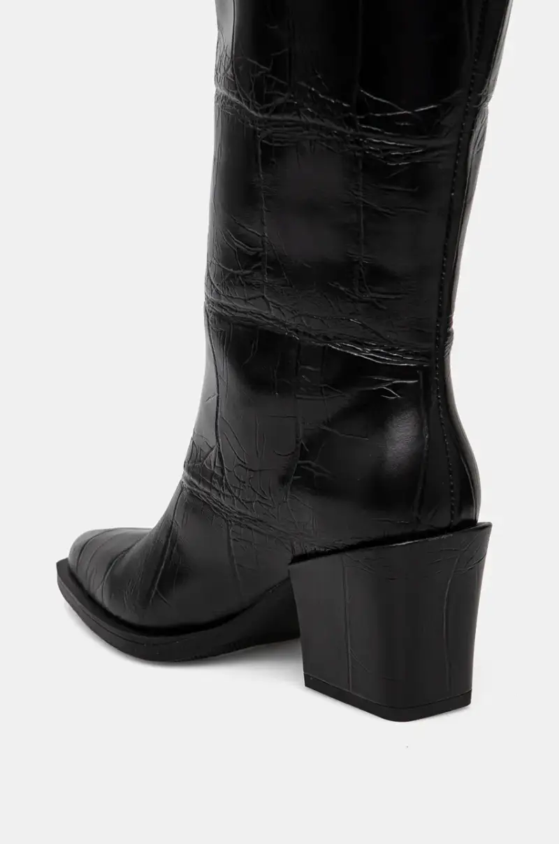 stivali in pelle donna colore nero miniatura 4