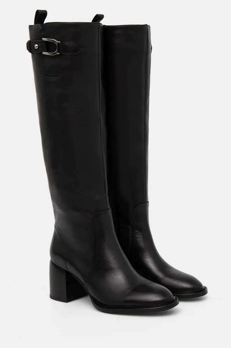 stivali in pelle donna colore nero miniatura 2