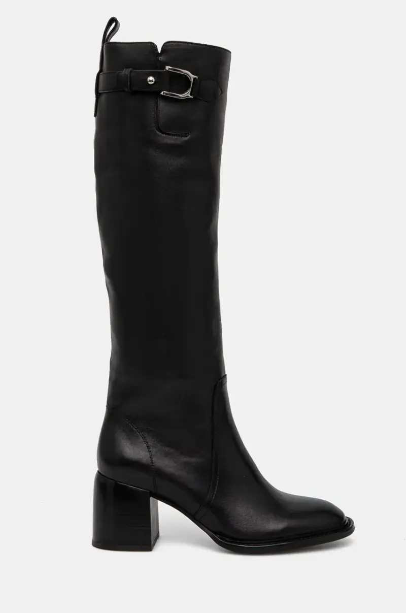 stivali in pelle donna colore nero miniatura 3