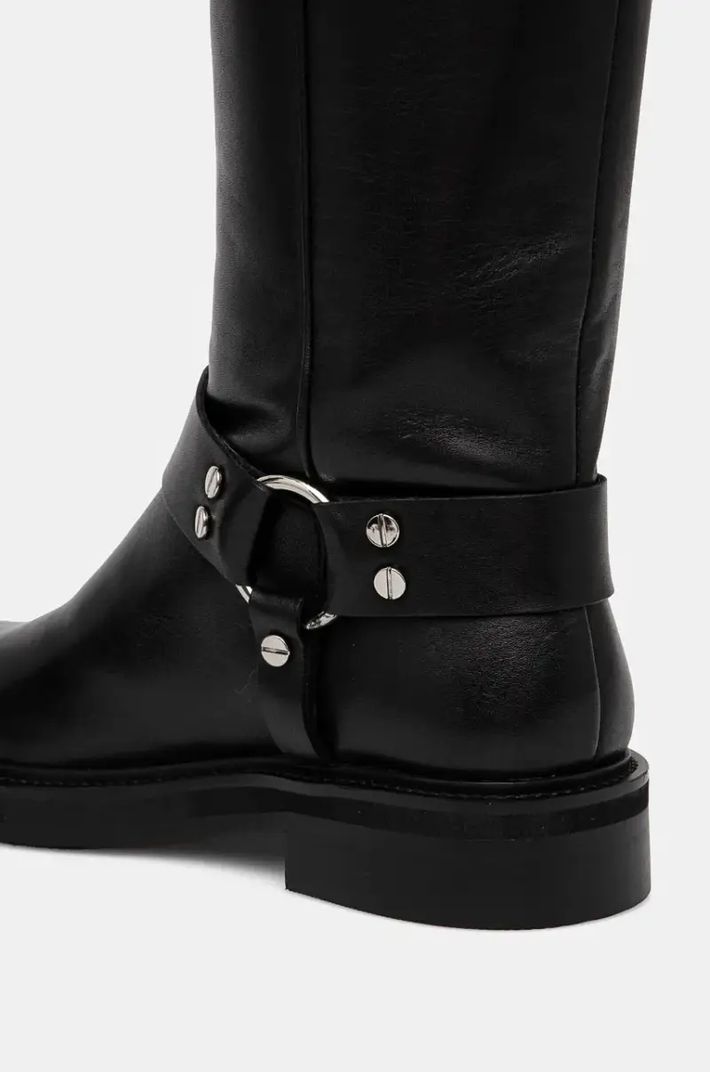 stivali in pelle donna colore nero miniatura 5