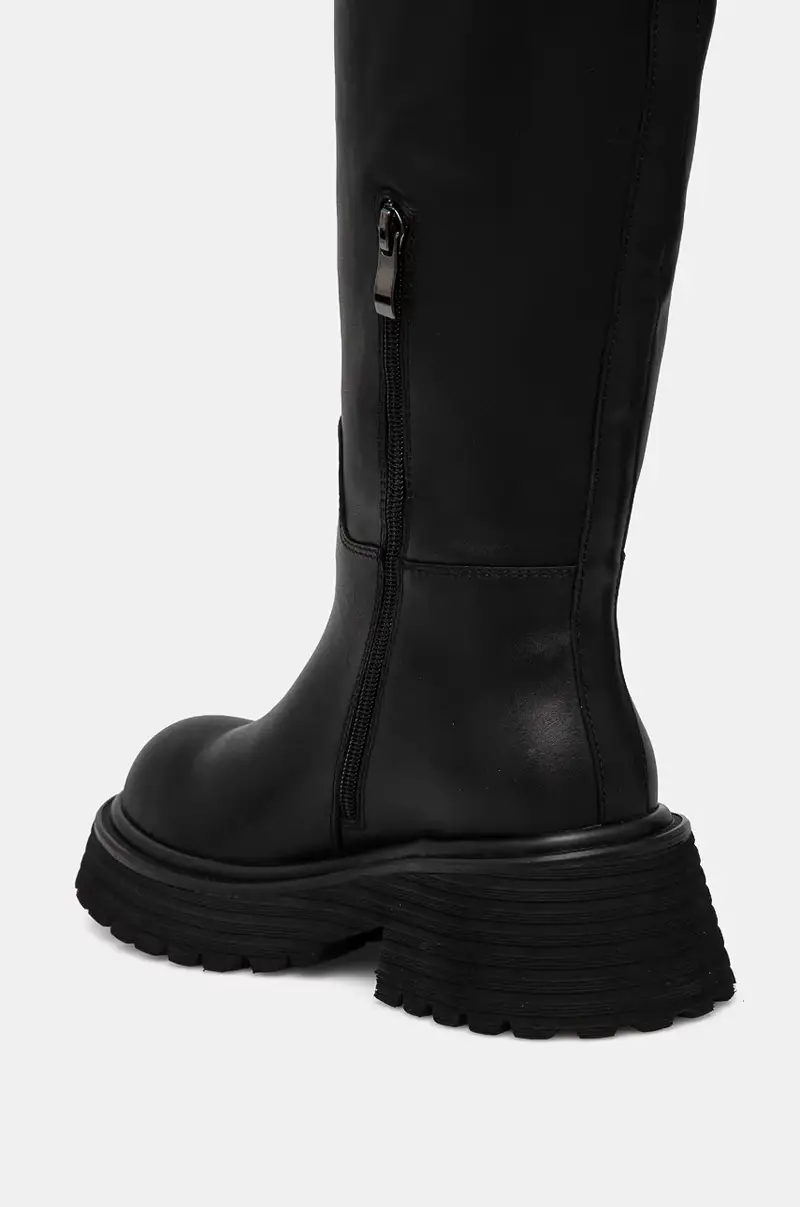 stivali in pelle donna colore nero miniatura 4