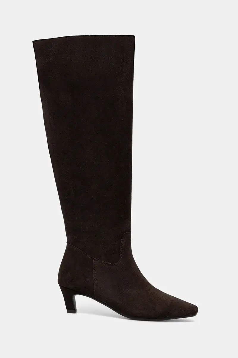 stivali in pelle scamosciata colore marrone miniatura 3