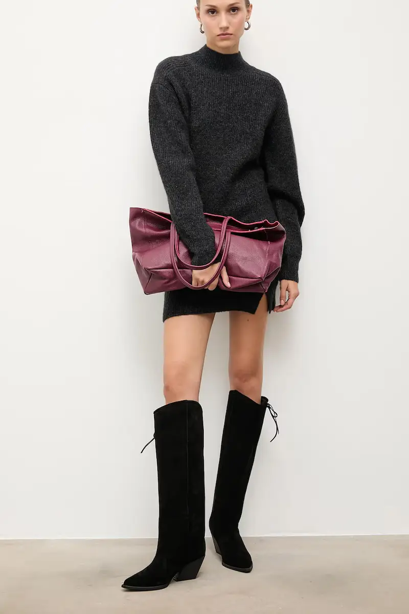 stivali in pelle scamosciata colore nero