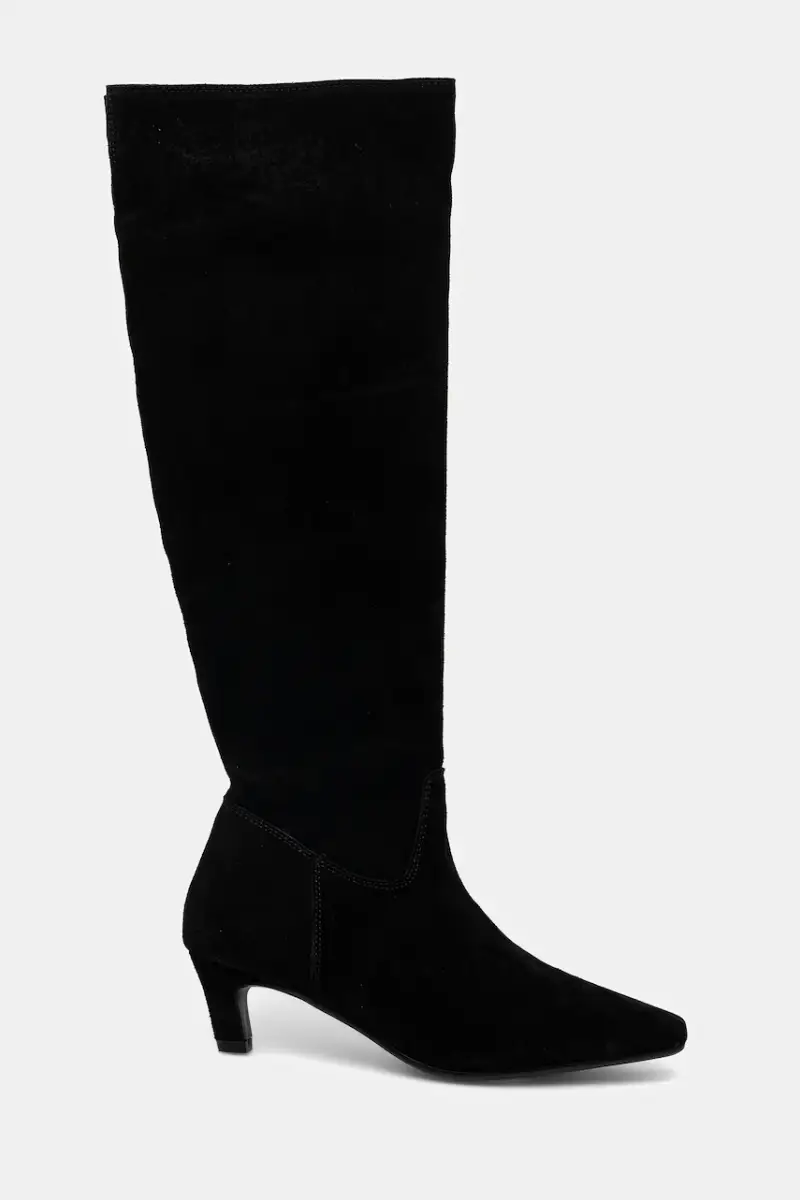 stivali in pelle scamosciata colore nero miniatura 3