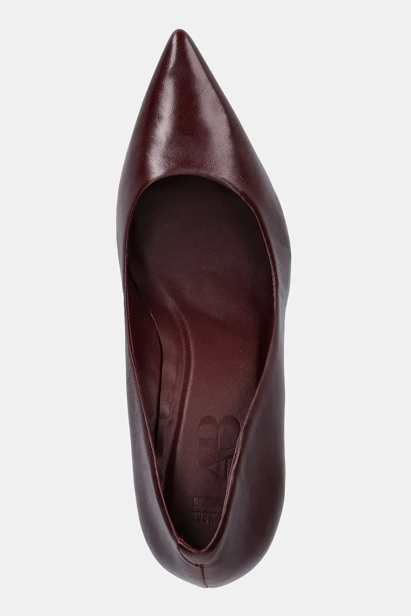 tacchi in pelle colore granata miniatura 5