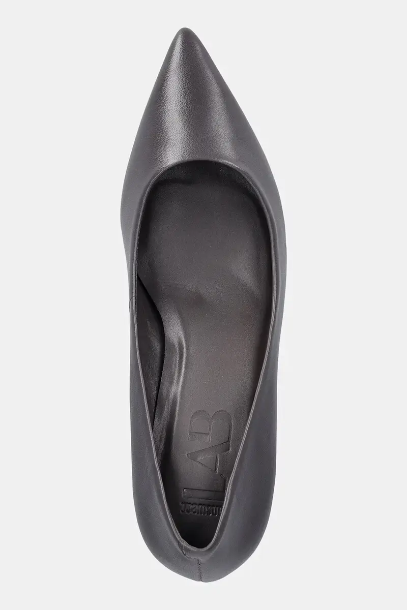 tacchi in pelle colore grigio miniatura 5