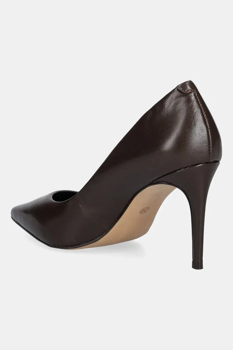 tacchi in pelle colore marrone miniatura 4