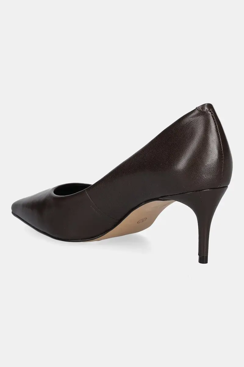 tacchi in pelle colore marrone miniatura 4