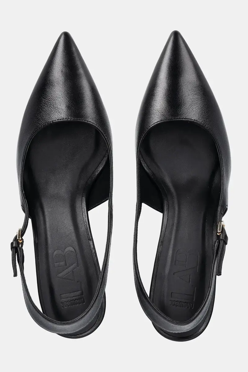 tacchi in pelle colore nero miniatura 4