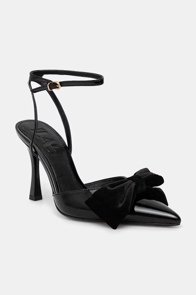 tacchi in pelle colore nero miniatura 2