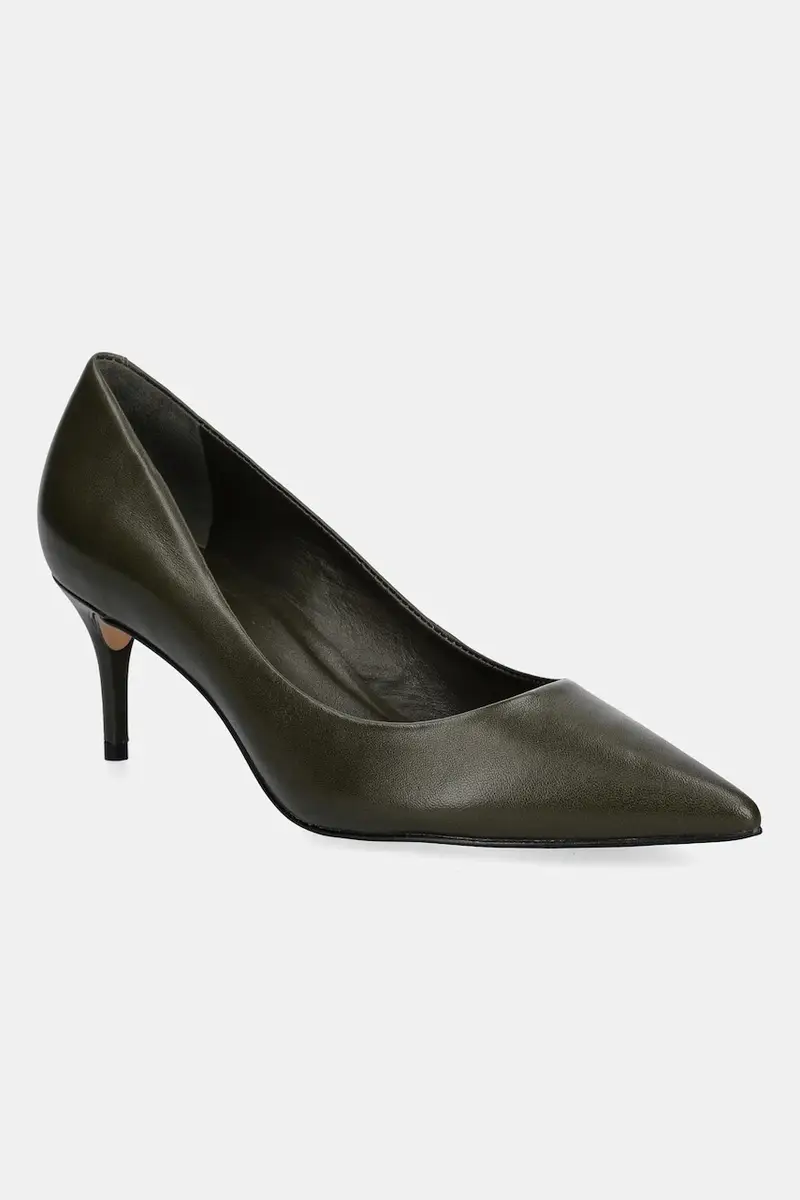 tacchi in pelle colore verde