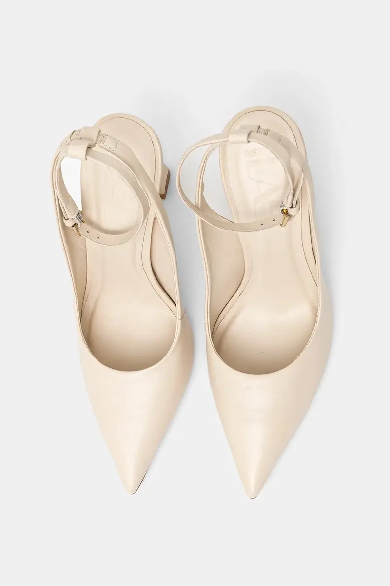 Answear Lab tacchi in pelle donna colore beige miniatura 5