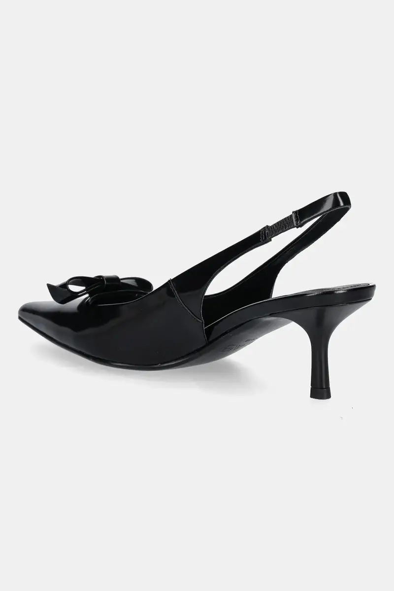 tacchi in pelle Nero miniatura 4