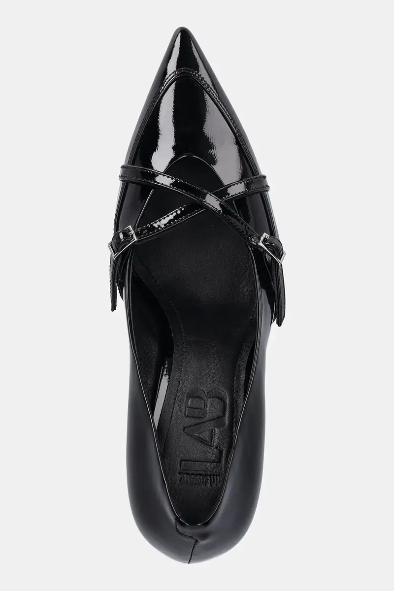 tacchi in pelle Nero miniatura 5