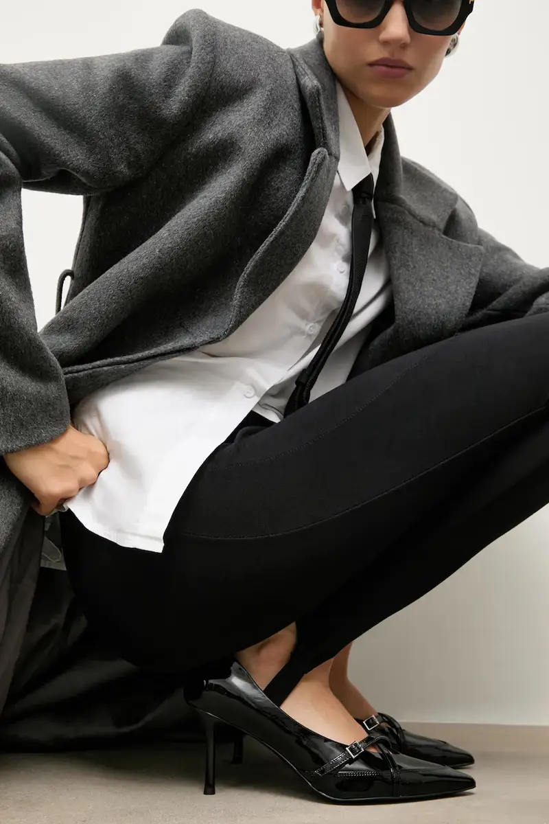 tacchi in pelle Nero