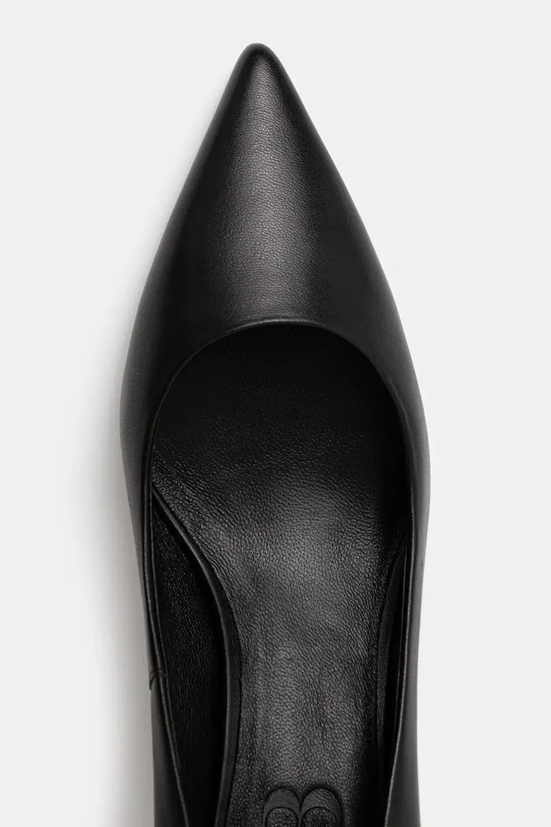 tacchi in pelle Nero miniatura 5