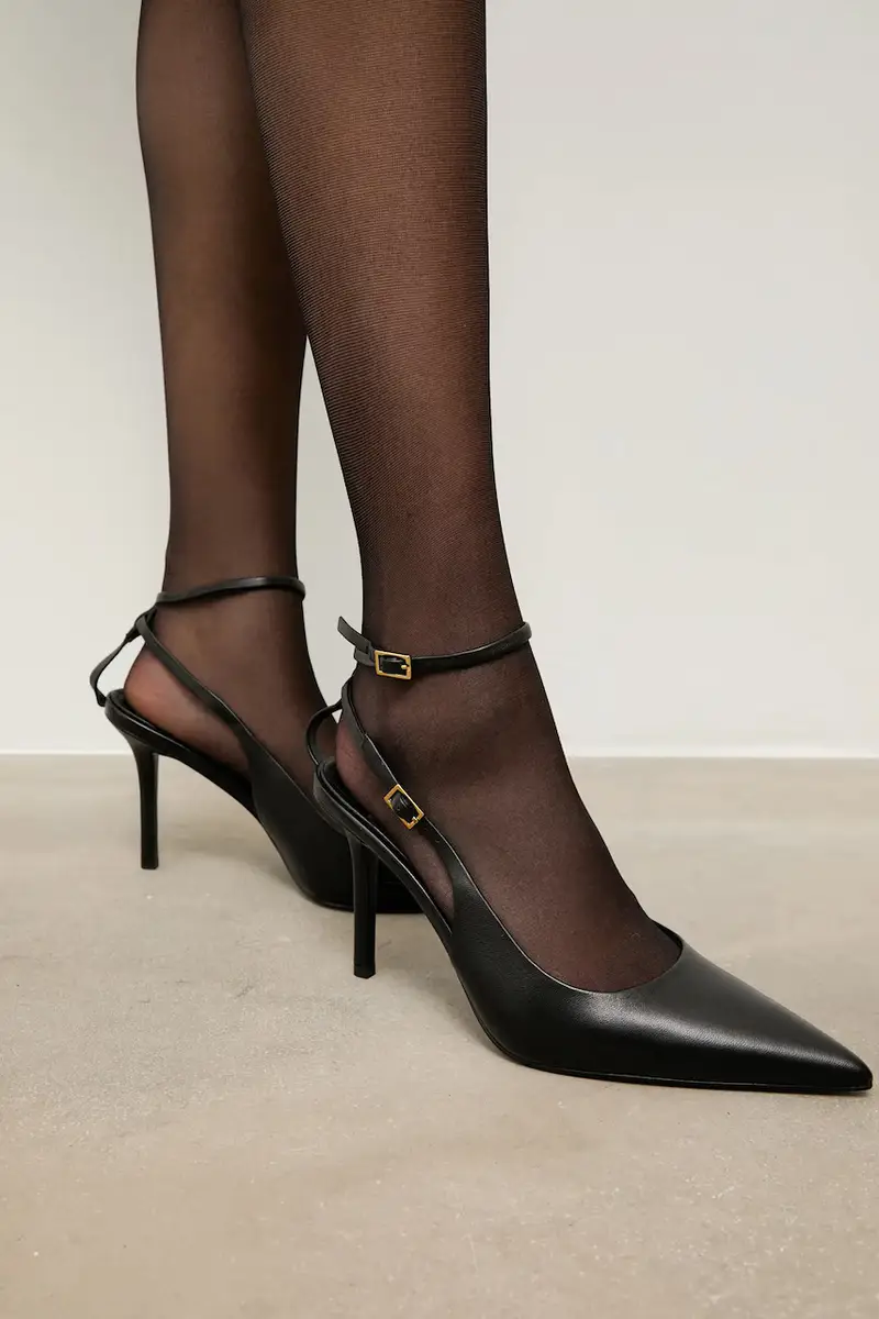 tacchi in pelle Nero