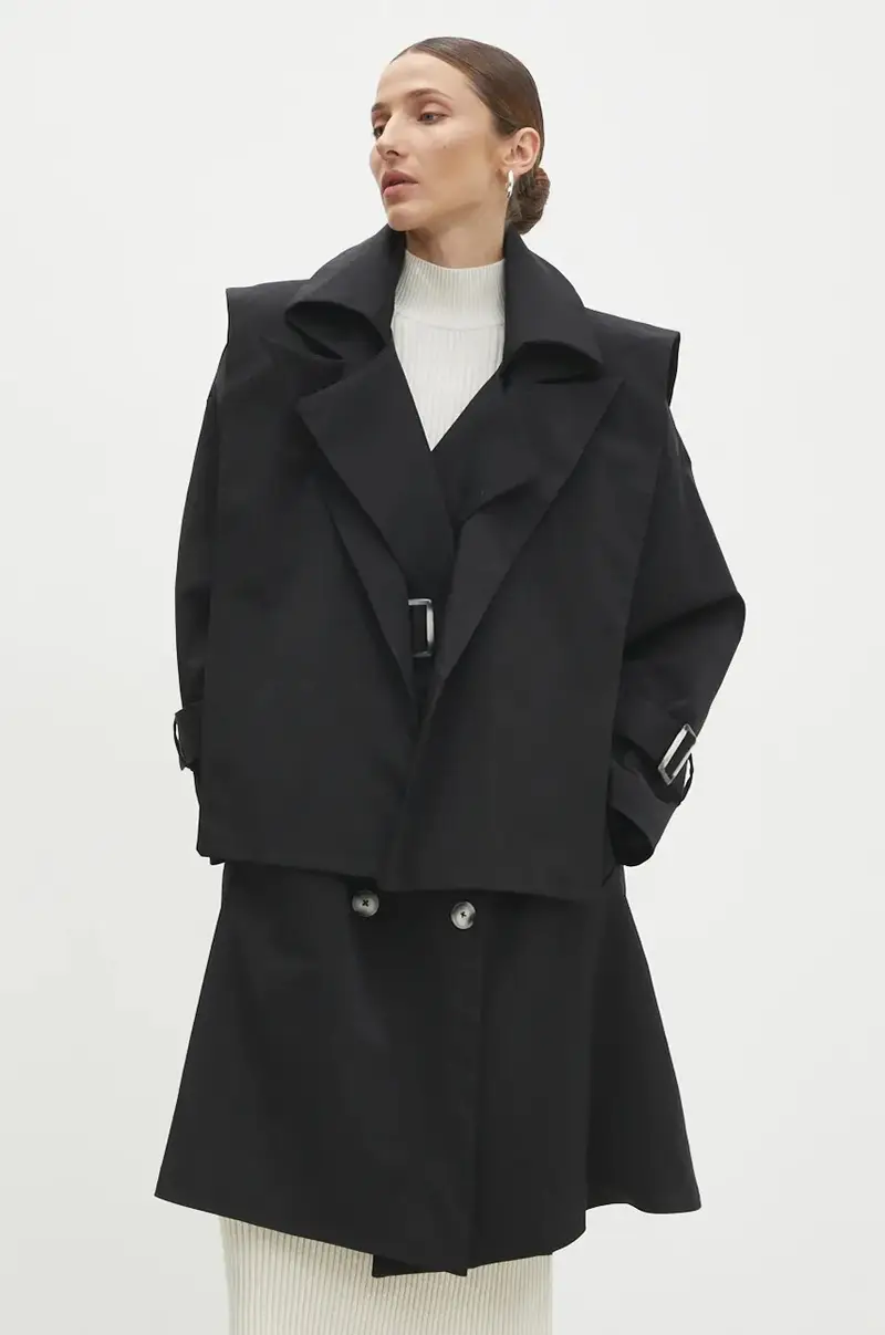 Answear.LAB Trench Donna Nero 3150058 miniatura 4