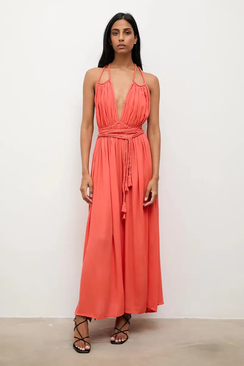 vestito colore arancione miniatura 2