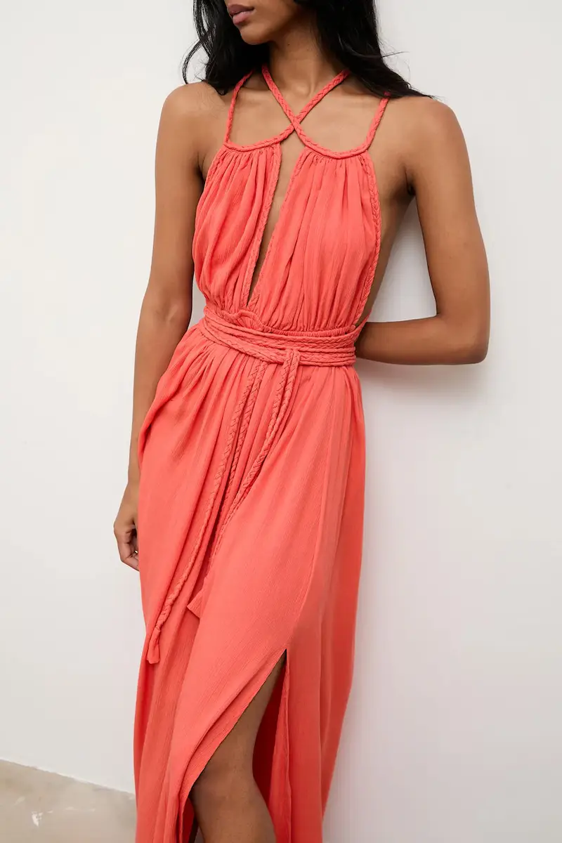 vestito colore arancione miniatura 3