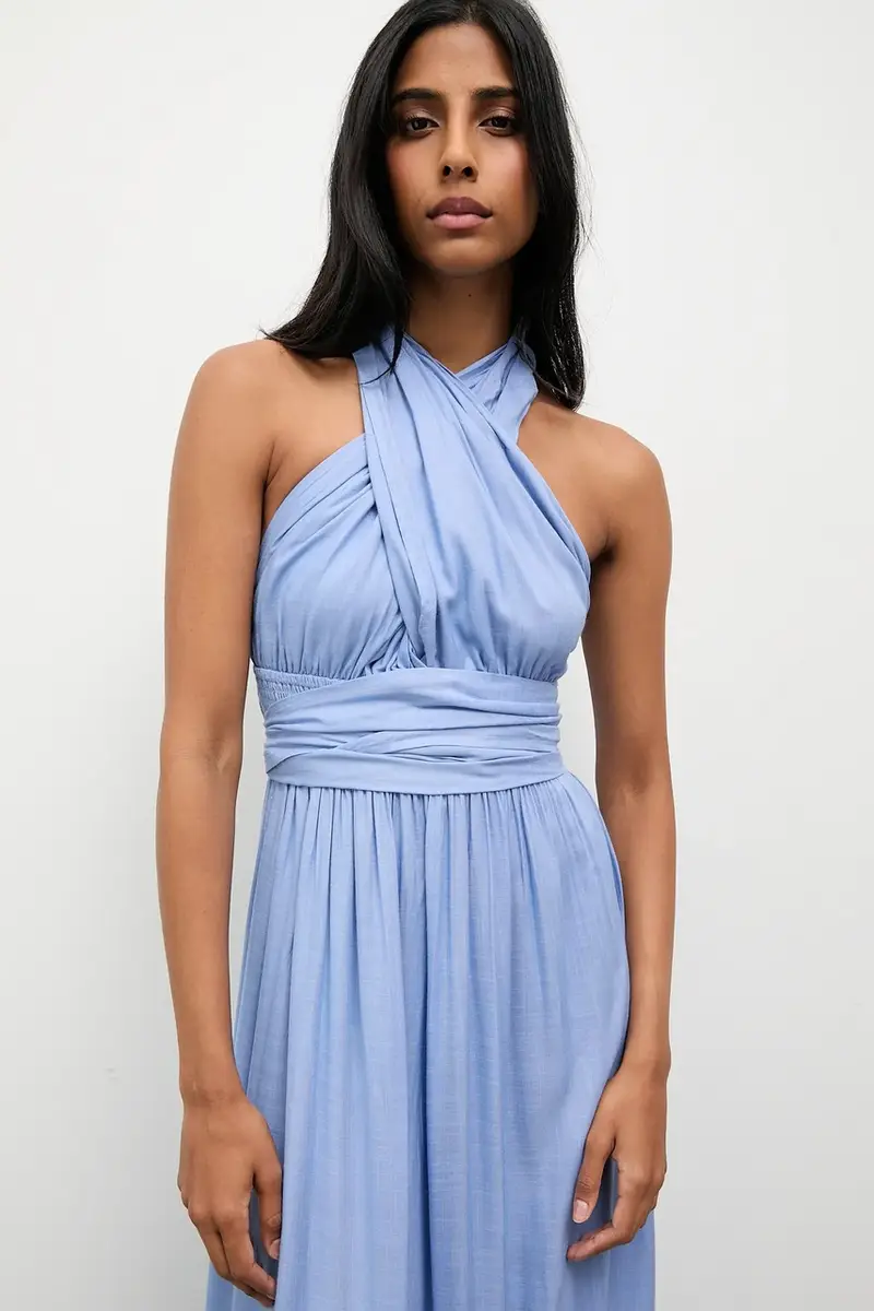 vestito colore blu miniatura 5