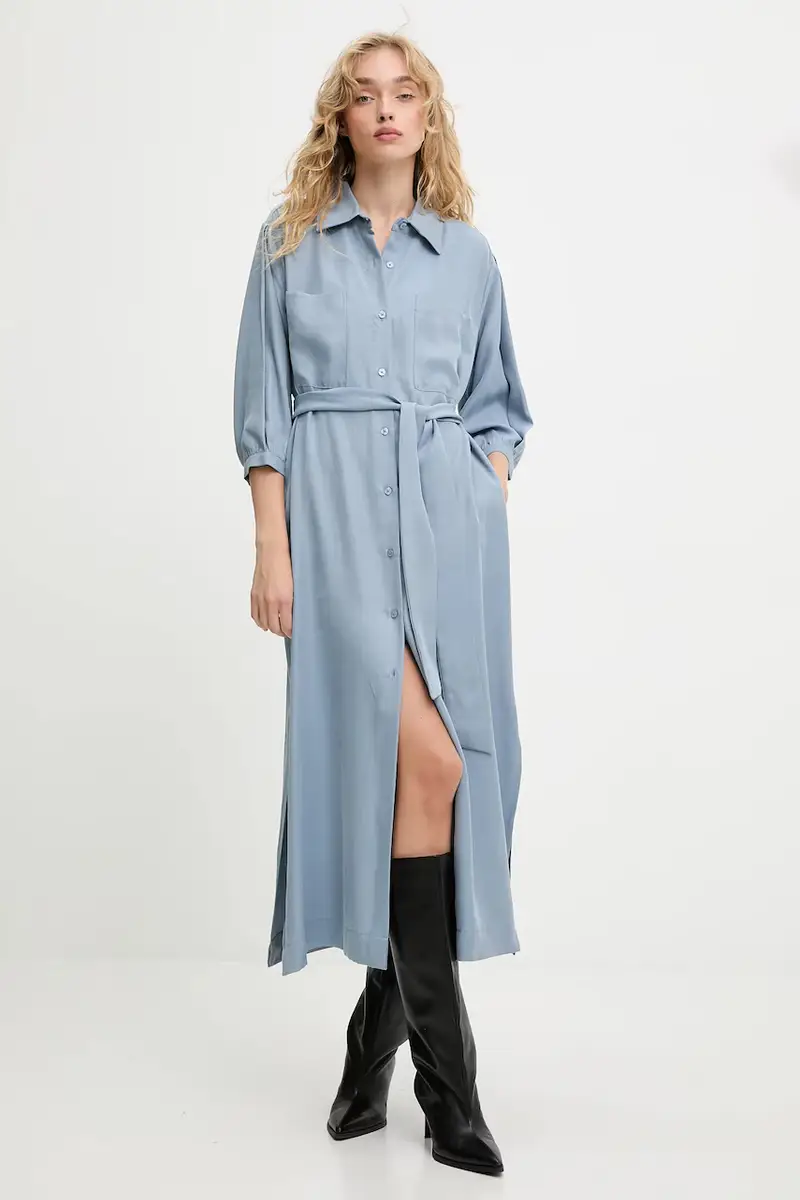 vestito colore blu miniatura 2