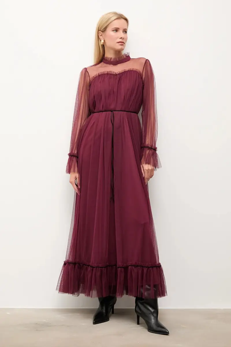 vestito colore granata miniatura 2