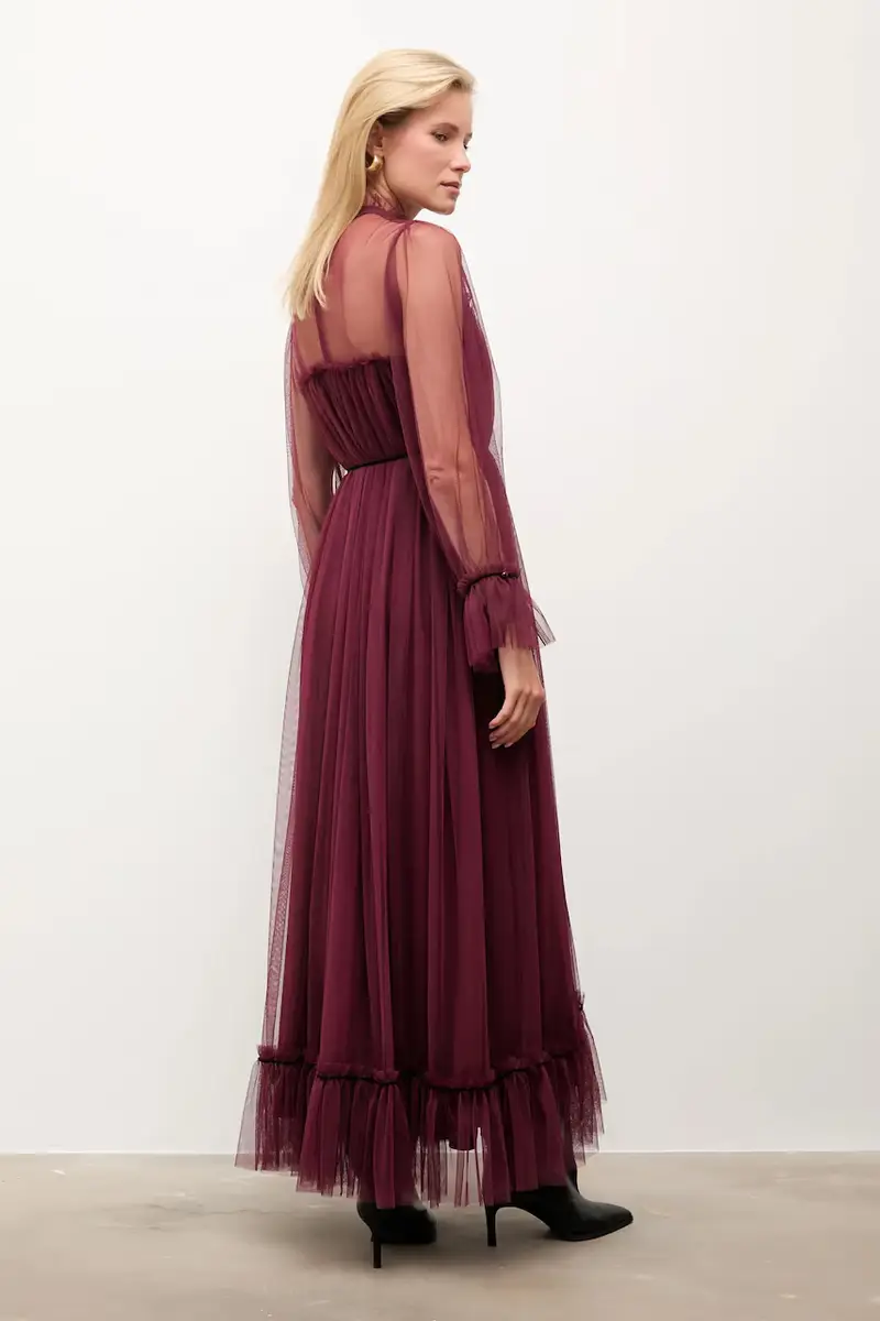 vestito colore granata miniatura 3