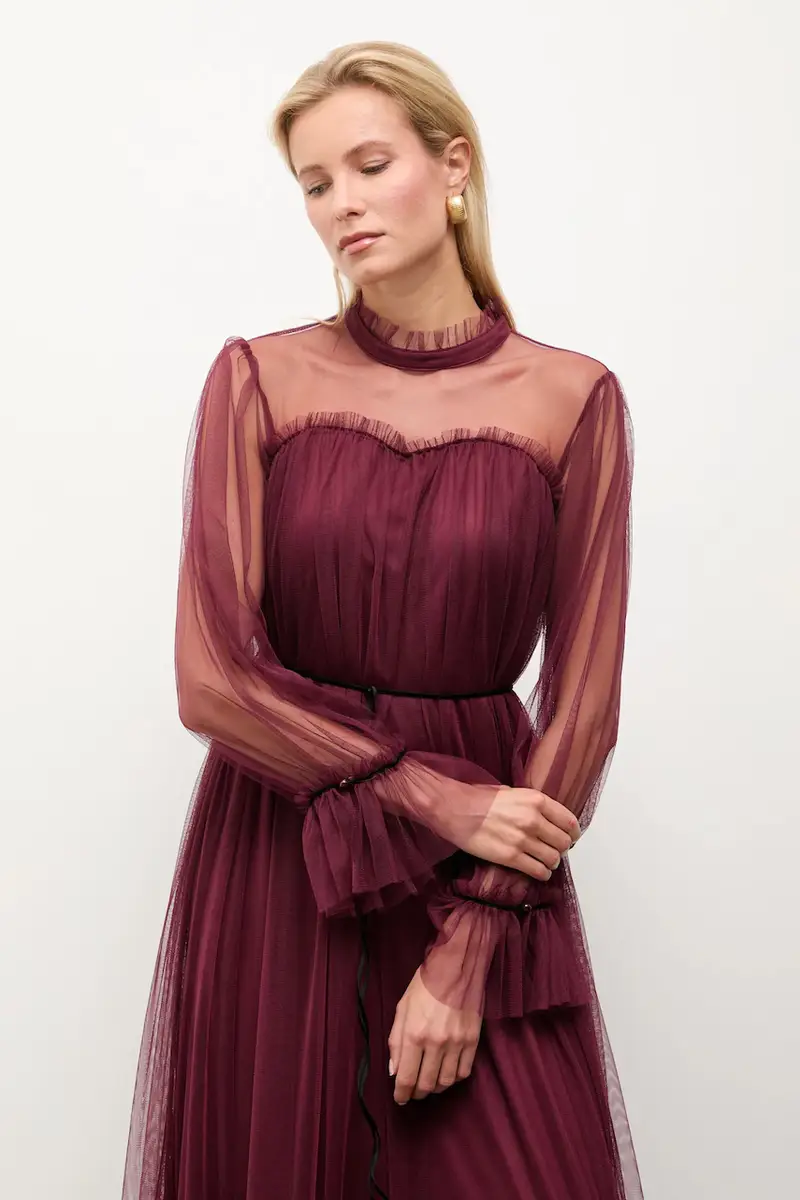 vestito colore granata miniatura 4