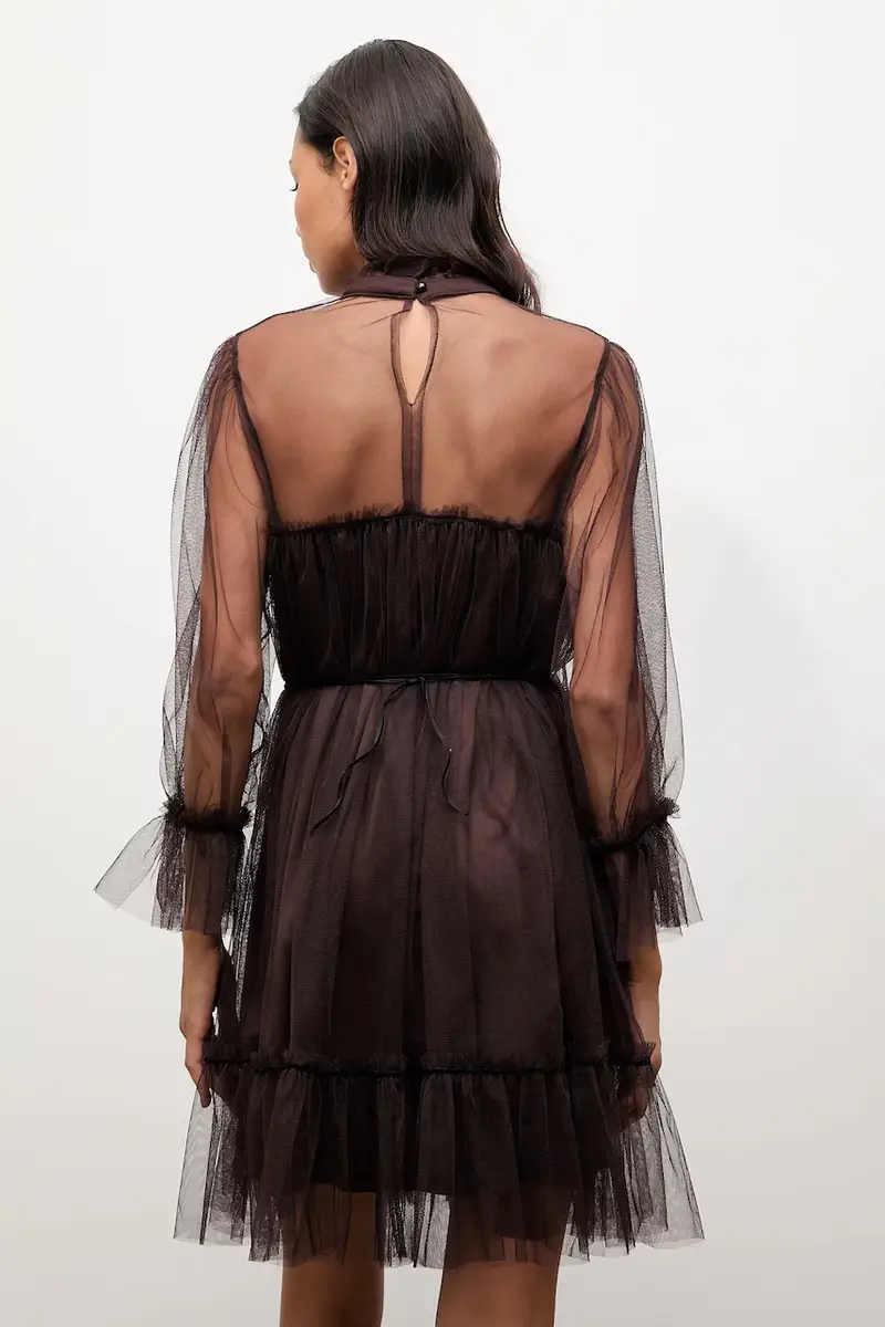 vestito colore marrone miniatura 3