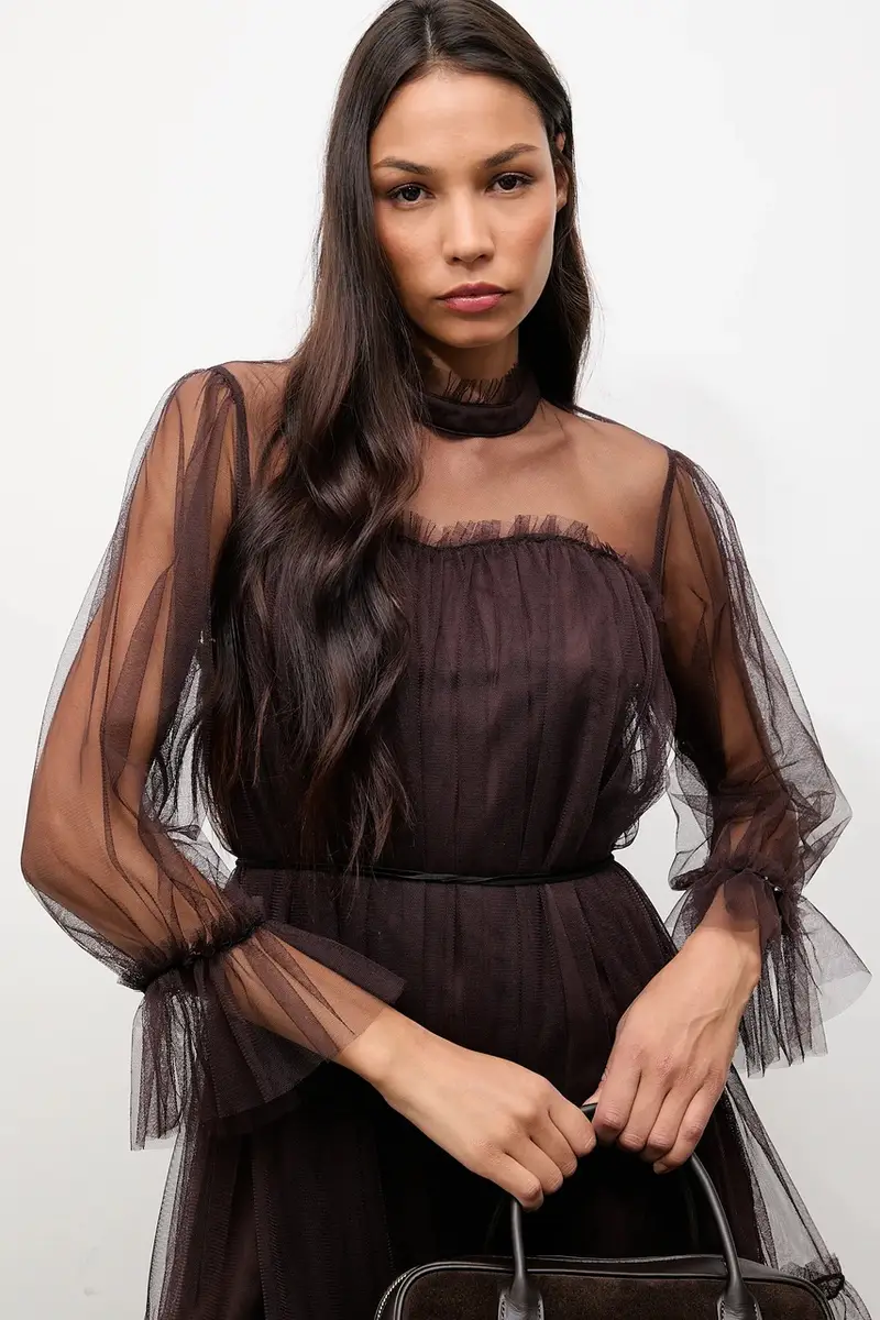 vestito colore marrone miniatura 5