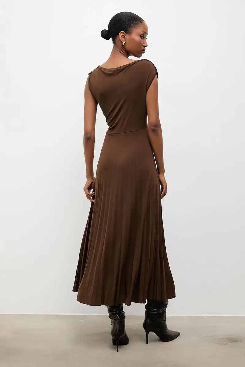 vestito colore marrone miniatura 3