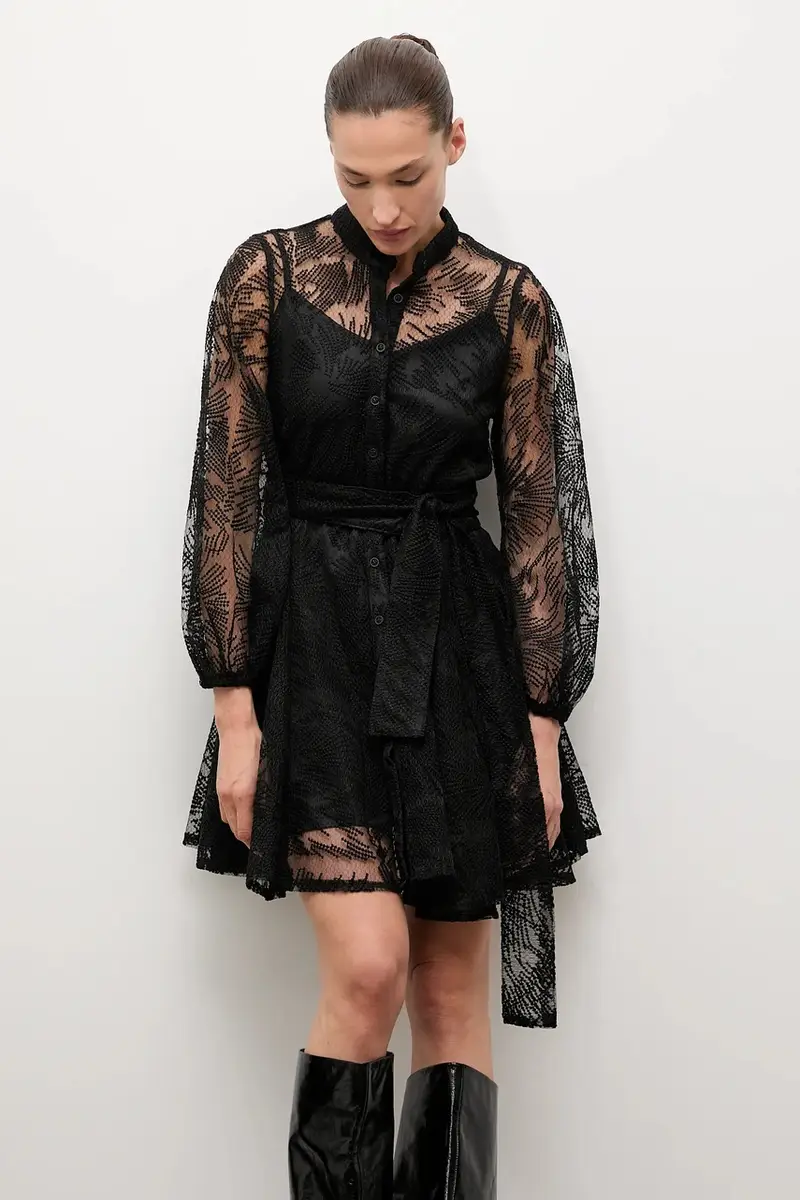 vestito colore nero miniatura 3