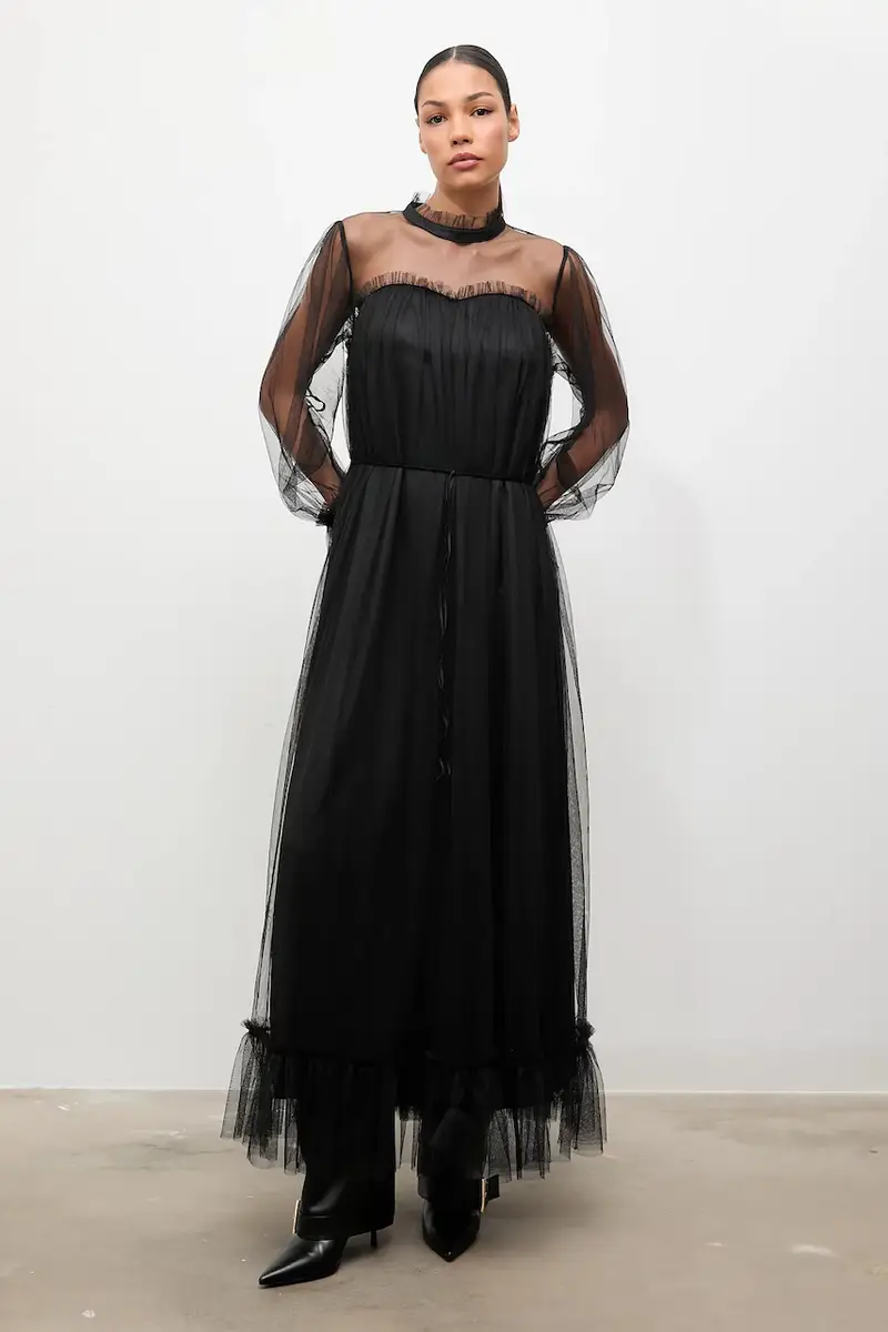 vestito colore nero miniatura 3