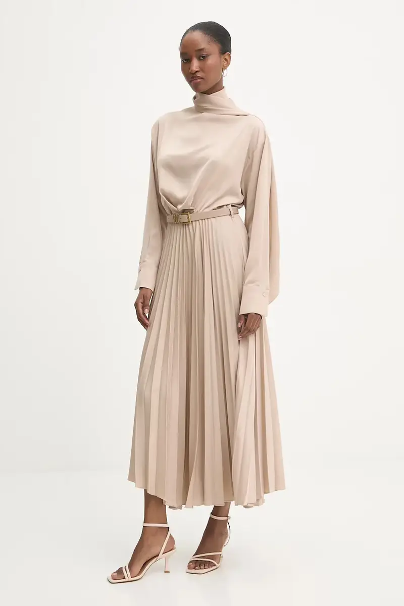 vestito colore nero Beige miniatura 2