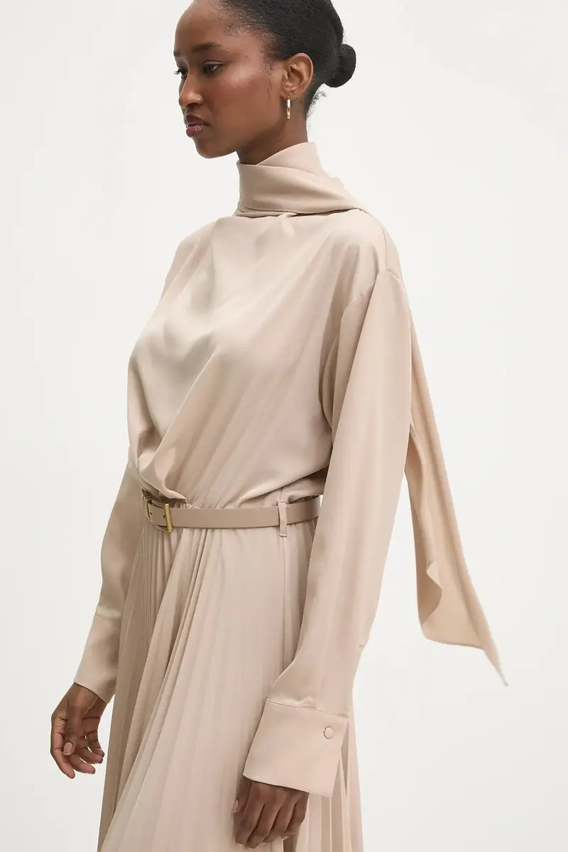 vestito colore nero Beige miniatura 4