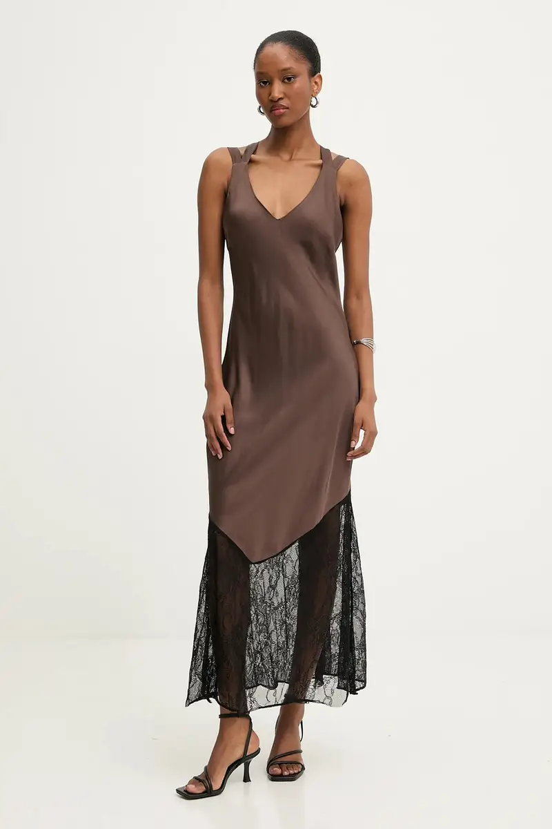 vestito colore nero Marrone miniatura 2