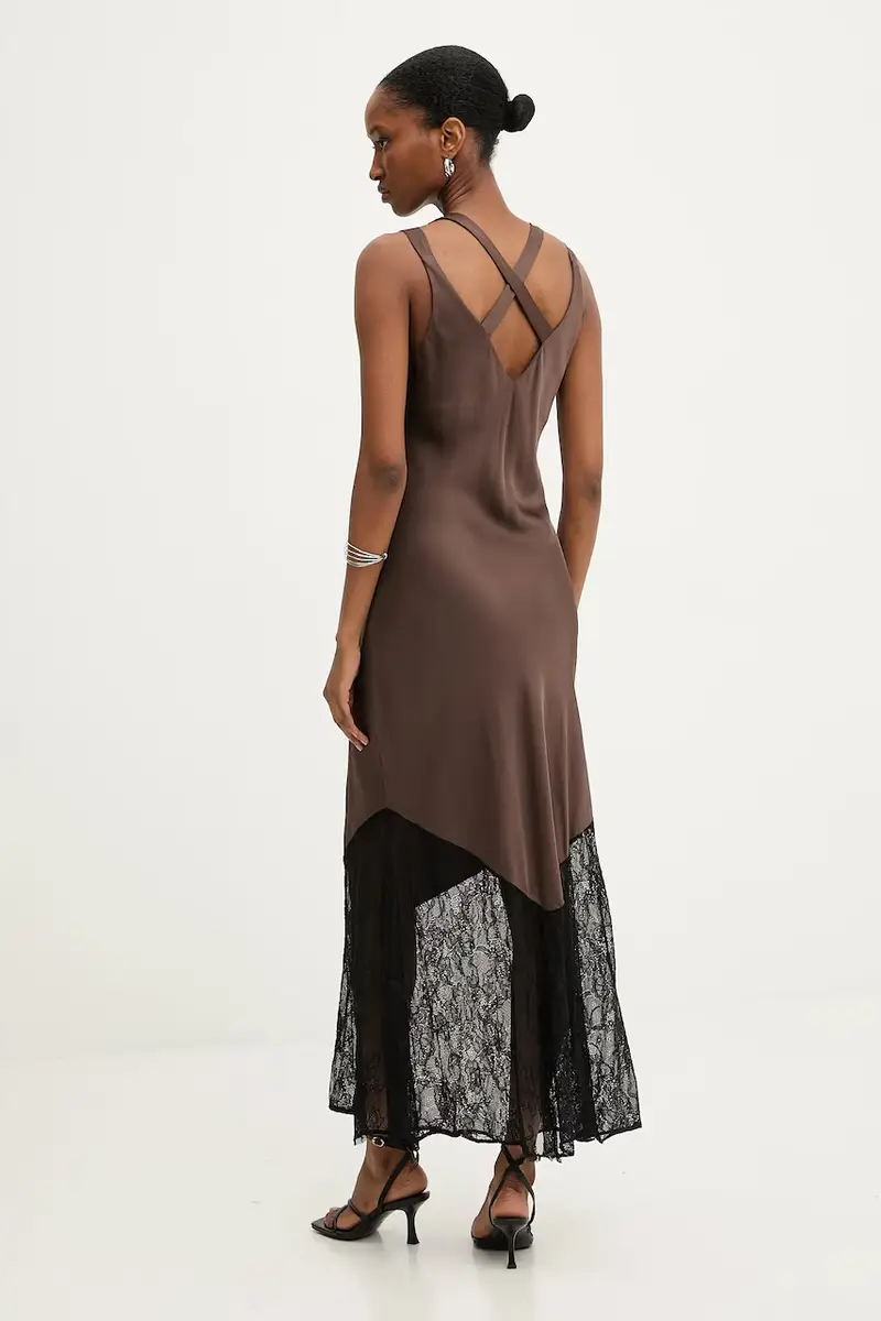 vestito colore nero Marrone miniatura 3