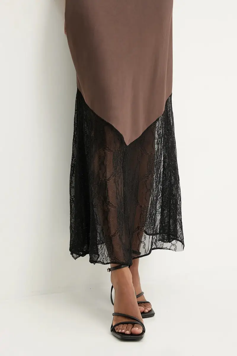 vestito colore nero Marrone miniatura 5