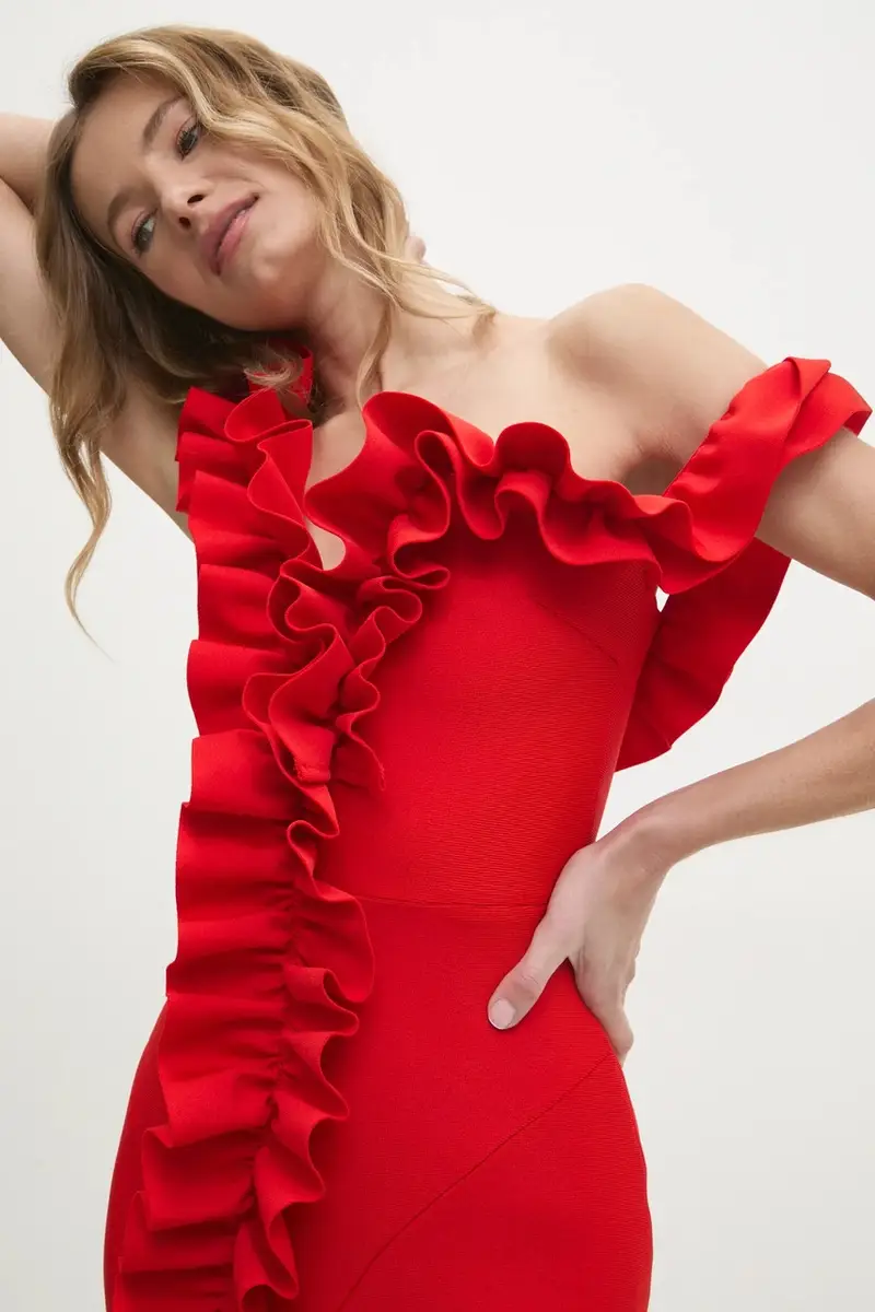 vestito colore rosso miniatura 4