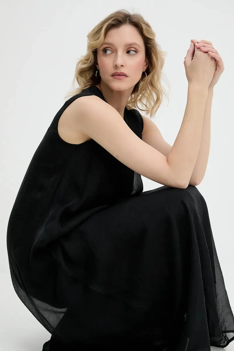 vestito colore rosso Nero miniatura 4