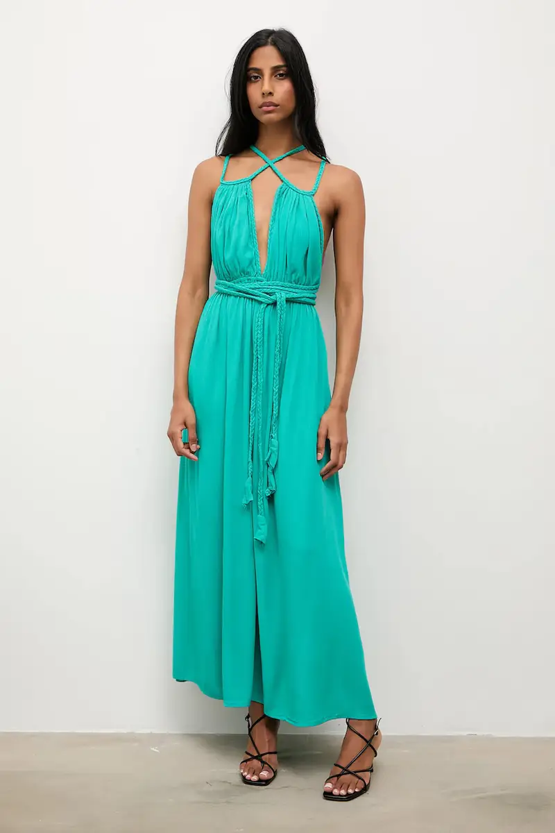 vestito colore verde miniatura 3