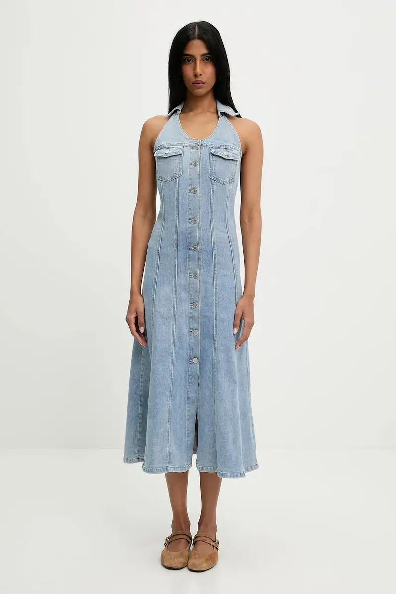 vestito di jeans colore blu miniatura 2