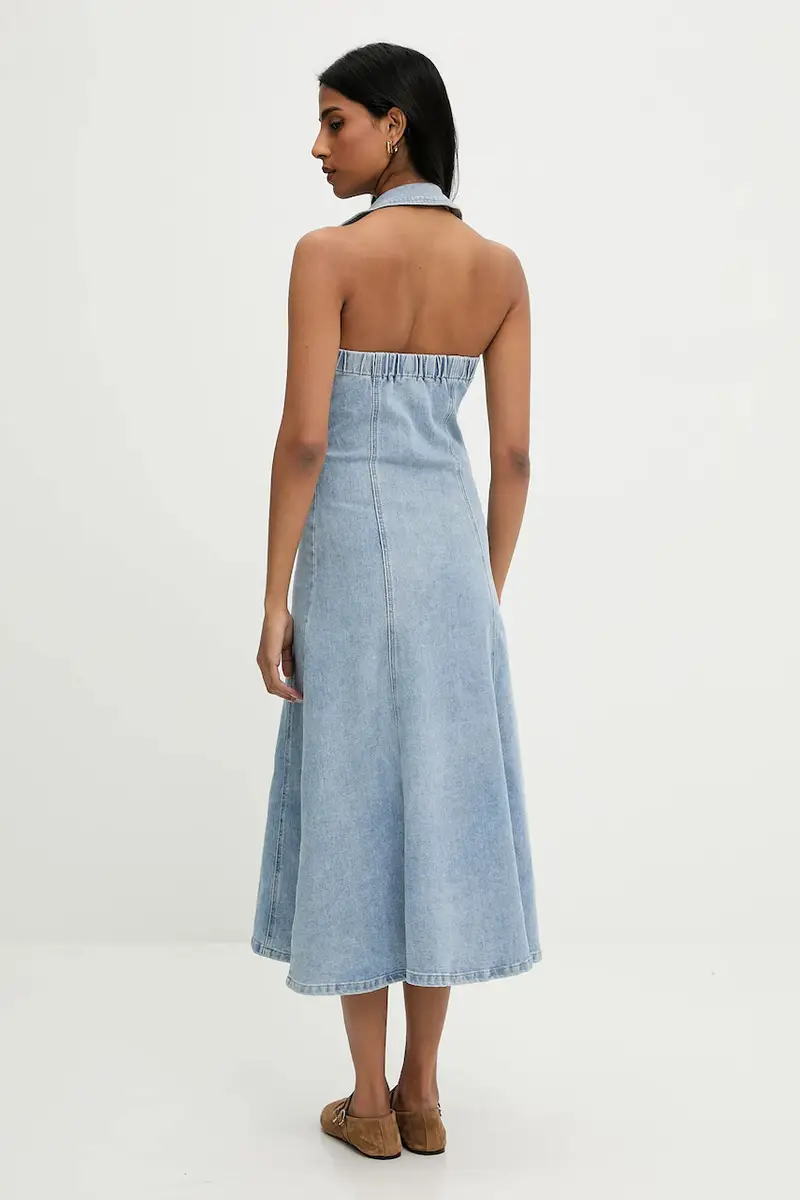 vestito di jeans colore blu miniatura 3