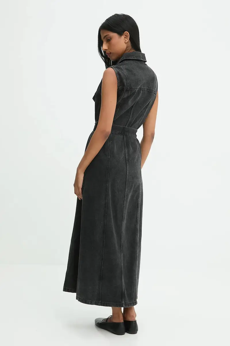 vestito di jeans colore nero miniatura 3