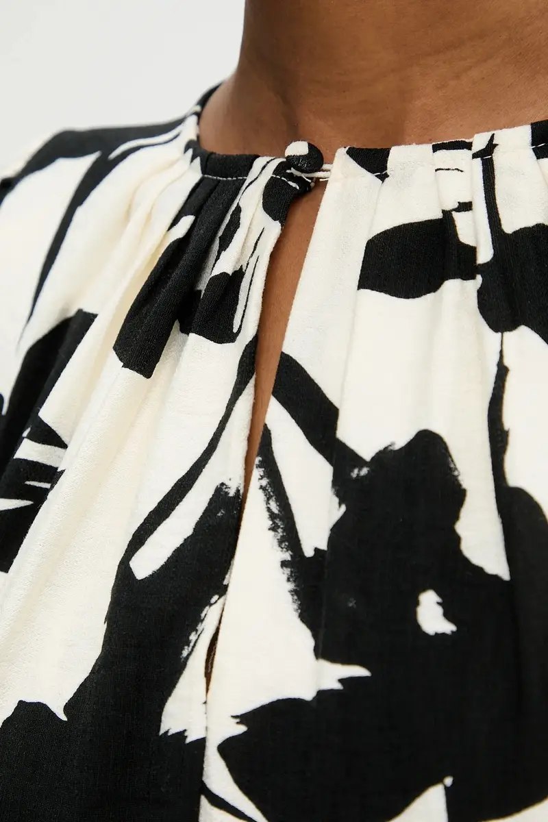 vestito di lino colore nero miniatura 5