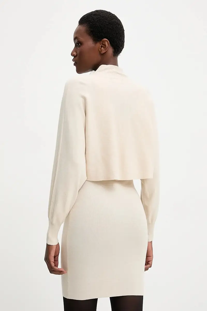 vestito e maglione donna colore beige miniatura 4