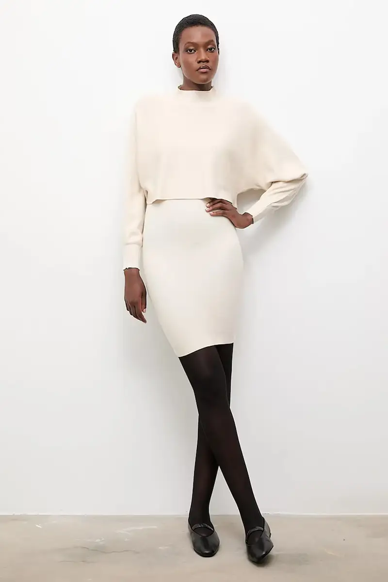 vestito e maglione donna colore beige