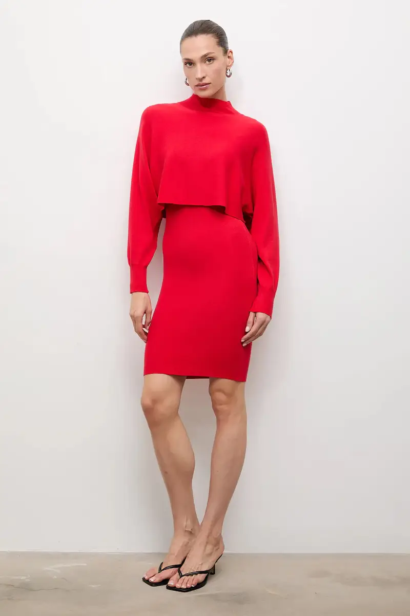 vestito e maglione donna colore rosso